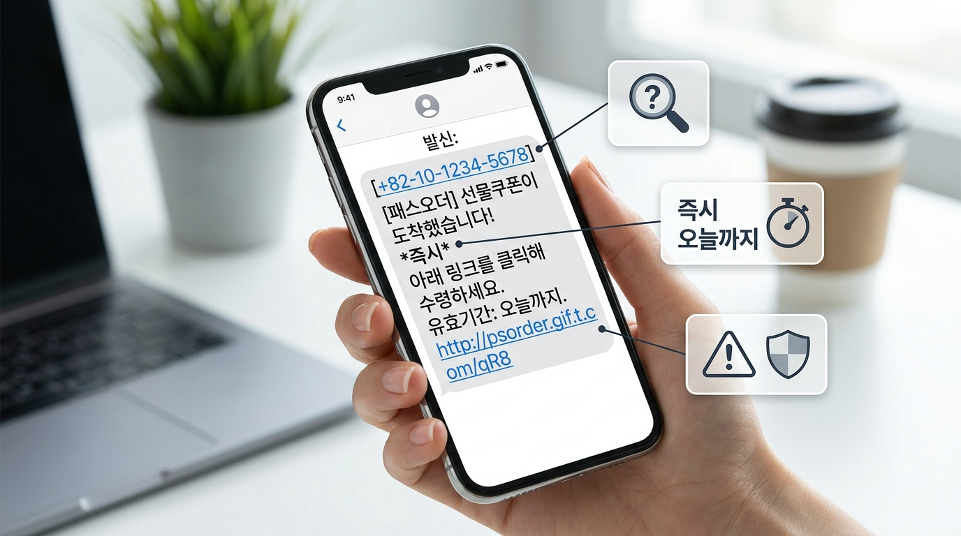 2. 1초 만에 간파하는 피싱 문자의 3가지 특징