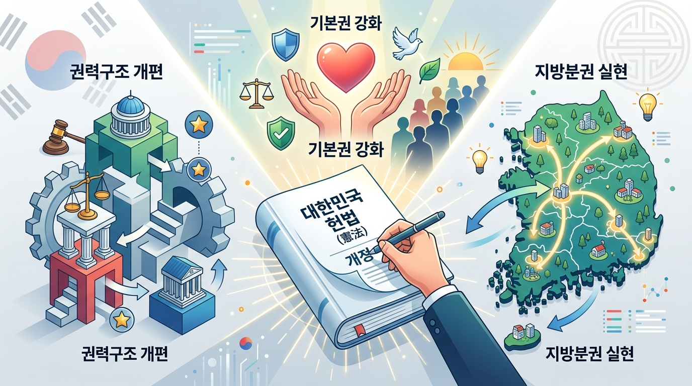 대한민국 개헌 내용 총정리: 내 삶을 바꾸는 권력구조 개편과 기본권 쟁점 완벽 가이드